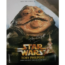 Autografo Toby Philpott Star Wars Jabba 5 Foto 20x25: 