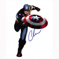 Autografo Chris Evans -2- Captain America Foto 20x25