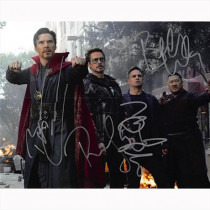 Autografo Cast 4 Avengers Infinity War Foto 20x25