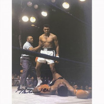 Autografo  Muhammad Ali  Foto 27,5x14 CM