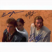 Autogragfo cast Star Wars Attack of the Clones Foto 20x25