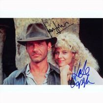 Autografo Harrison Ford & Kate Capshaw - Indiana Jones Foto 20x25: