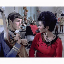 Autografo Leonard Nimoy & Nichelle Nichols - Star Trek Foto 20x25