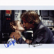 Autografo Harrison Ford & Carrie Fisher - Star Wars Foto 20x25