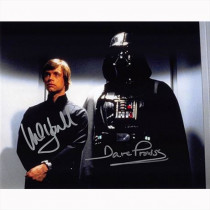 Autografo Mark Hamill & David Prowse - Star Wars Foto 20x25