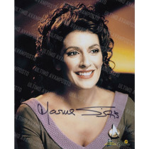 Autografo Marina Sirtis Star Trek TNG Foto 20x25