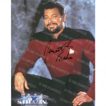 Autografo Jonathan Frakes Star Trek TNG Foto 20x25