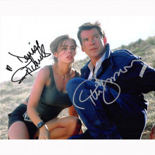 Autografo Pierce Brosnan & Denise Richards - 007 James Bond Foto 20x25