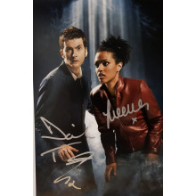Autografo David Tennant & Freema Agyeman - Doctor Who  Foto 20x25