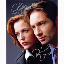 Autografo David Duchovny & Gillian Anderson - The X-Files Foto 20x25