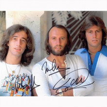Autografo Bee Gees Gruppo Musicale Foto 20x25 
