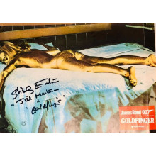Autografo Shirley Eaton James Bond Goldfinger locandina 30x25