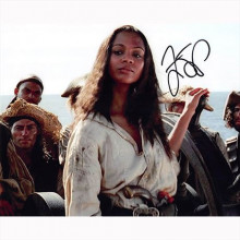 Autografo Zoe Saldana - Pirates of the Caribbean Foto 20x25