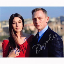 Autografo Daniel Craig & Monica Bellucci -007 James Bond Foto 20x25