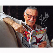 Autografo Stan Lee Marvel 3 Foto 20x30: