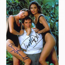 Autografo Cast 3 Actors 007 James Bond Foto 20x25