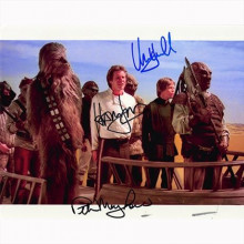 Autografo Star Wars Return of the Jedi Cast 3 Actors Foto 20x25