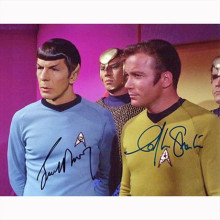 Autografo Star Trek William Shatner & Leonard Nimoy -8  Foto 20x25