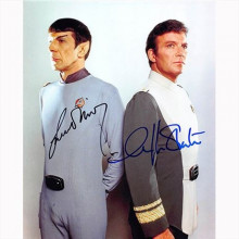 Autografo William Shatner & Leonard Nimoy - Star Trek Foto 20x25