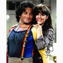 Autografo Robin Williams & Pam Dawber - Mork & Mindy Foto 20x25