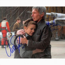 Auotgorafo Star Wars The Force Awakens Carrie Fisher - Harrison Ford - Foto 20x25