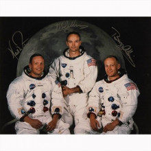 Autografo Astronauti dell'Apollo 11 Foto 27x35 