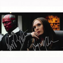 Autografo Paul Bettany & Elizabeth Olsen - WandaVision Marvel Foto 20x25