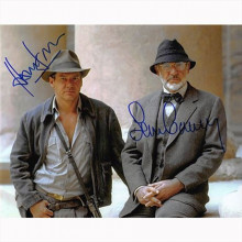 Autografo Harrison Ford & Sean Connery - Indiana Jones Foto 20x25 