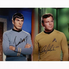 Autografo William Shatner - Leonard Nimoy - Star Trek Foto 28x35