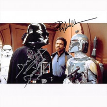 Autografo David Prowse & Billy Dee Williams - Star Wars Foto 20x25
