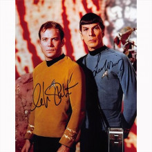 Autografo William Shatner - Leonard Nimoy - Star Trek 3 Foto 20x25
