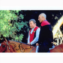 Autografo William Shatner & Patrick Stewart - Star Trek Generations 23 Foto 20x25