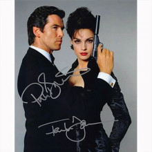 Autografo Pierce Brosnan & Famke Janssen - James Bond Foto 20x25