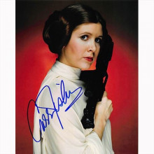 Autografo Star Wars Carrie Fisher 2 Foto 20x25