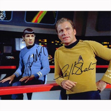 Autografo Star Trek William Shatner & Leonard Nimoy -10  Foto 20x25