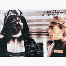 Autografo David Prowse and Leslie Schofield   - Star Wars foto 20x25