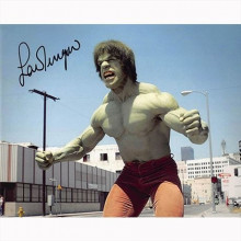 Autografo Lou Ferrigno - The Incredible Hulk Foto 20x25
