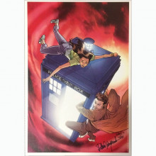 Litografia “Doctor Who: The Tenth Doctor Cover #2 SEptember 2014” autografata da Elena Casagrande.