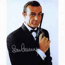 Autografo Sean Connery -3- 007 James Bond 20x25