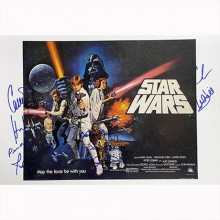 Autografo Star Wast Cast by 9 foto 27,5x35 Movie Poster