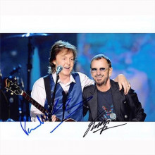 Autografo Paul McCartney & Ringo Starr - The Beatles Foto 20x25