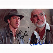 Autografo Harrison Ford & Sean Connery - Indiana Jones Foto 20x25