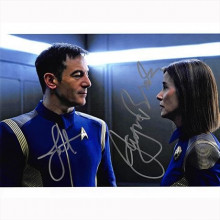 Autografo Jason Isaacs & Jayne Brook - Star Trek Discovery Foto 20x25