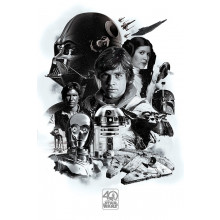 Poster Star Wars 40th Anniversary (Montage)