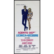 AGENTE 007 LICENZA DI UCCIDERE LOCANDINA CONNERY FLEMING :