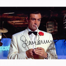 Autografo Sean Connery James Bond 007 Foto 20x25