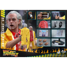 HOT TOYS DR EMMETT BROWN BACK TO THE FUTURE II MMS 380 1/6 BTTF2 DOC