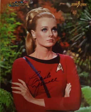 Autografo Celeste Yarnall Star Trek Foto 20x25