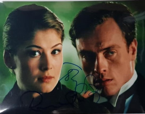 Autografo Toby Stephens Rosamund Mary Pike JAMES BOND DIE ANOTHER DAY Foto 20x25 