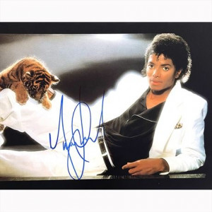 Autografo Michael Jackson - Thriller Foto 40x30